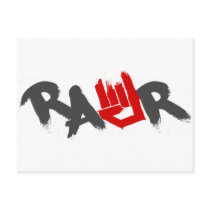 Rawr Logo - Emo, goth, alternative, rock, grunge Post Cards