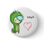 Rawr means love pinback button