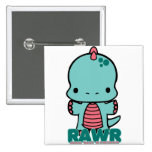 Rawr Means Rawr (teal) Button