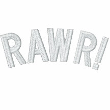 "Rawr!" That means "I Love You" Embroidered Hoodie