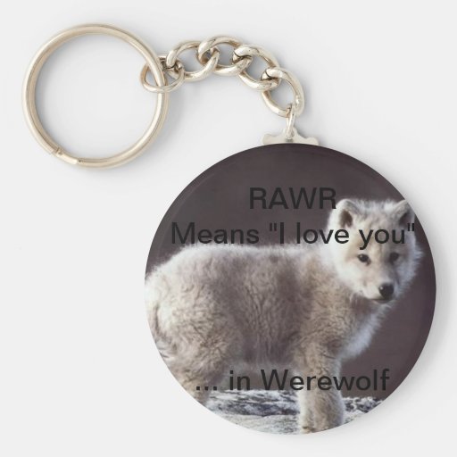 RAWR wolf keychain