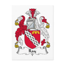 Ray Family Crest postcards by coatsofarms Ray Family Crest postcards
