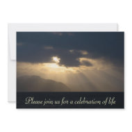 Ray of Light Memorial Service Announcement invitation