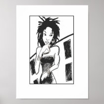 Ray Tyler's Pen and Ink Drawing Natural Pride Poster