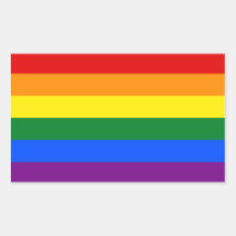 Raya de la bandera del arco iris del orgullo gay d rectangular pegatinas