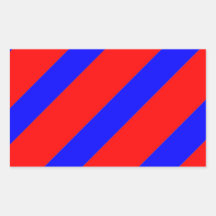 Rayas azules rojas del ADN Rectangular Pegatina