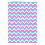 Rayas en colores pastel del zigzag tarjetón