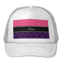 Rayas púrpuras conocidas personalizadas del rosa d gorras