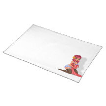 Raylene Raven - Pink Haired Pinup Model Placemats