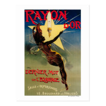 Rayon D'Or Restaurant Promotional Poster Post Card