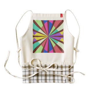 Rayos en colores retros delantal zazzle HEART