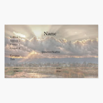 Rays at sunset Business Card business cards