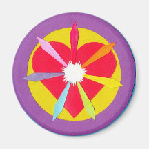 Rays from the Heart Refrigerator Magnet