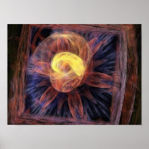 Rays of Aqua Velvet (Canvas Print)