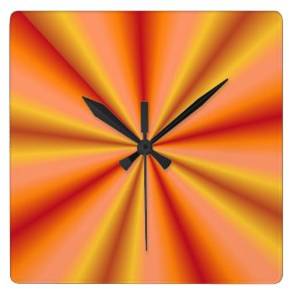 Rays of Gold and Orange Wallclock