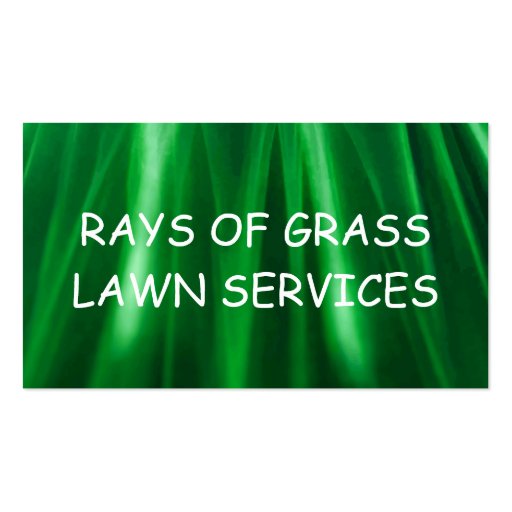 rays of grass lawn services business card (back side)