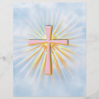 Rays of Light from the Religious Cross (W/Clouds) flyer