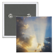 Rays Of Light Shining Through The Clouds Pinback Buttons