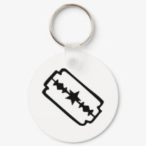 Razor blade keychains