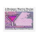 Razzed Blackberry Martini Recipe Postcard