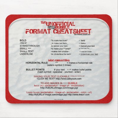 RB CheatSheet Mousepad by webgrrl