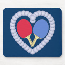RB Ping Pong Paddle Heart Mouse Mats