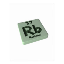 Rb Rubidium Postcard