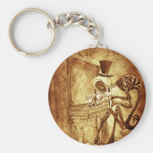 RB the piano player Key Chain