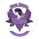 Real Biker Chick Stickers RBC Round Stickers