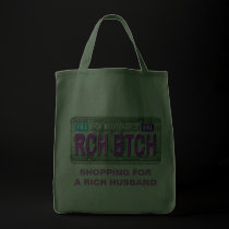 RCH BTCH Grocery Totes bags by BratInTheHat RCH BTCH Grocery Totes bags