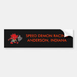rdr-logo, SPEED DEMON RACING  ANDERSON, INDIANA Bumper Sticker