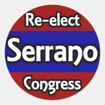 Re-elect Jose Serrano to Congress Stickers