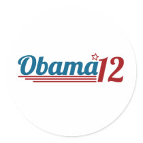Re-Elect Obama '12 Round Sticker