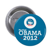 Re-elect Obama 2012 Button