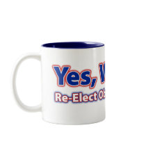 Re-Elect President Obama 2012 Yes We Can Mug