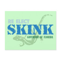 RE-ELECT SKINK POSTCARD