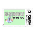 Re-Enforcement On The Way blue postage