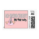 Re-Enforcement On The Way pink Postage Stamp