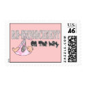 Re-Enforcement On The Way pink postage