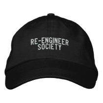re-engineer society embroidered hats