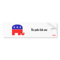 Re-pube-lick-ans Phuk Bumper Sticker bumper stickers