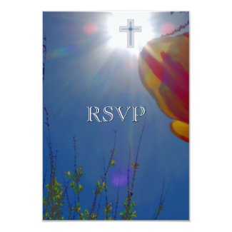 Reach for Sky FIRST COMMUNION CONFIRMATION RSVP 3.5" X 5" Invitation Card