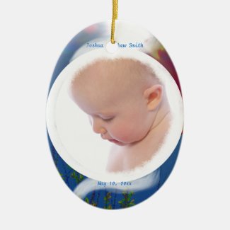 Reach for the Sky BABY BOY Pers. Photo Ornament
