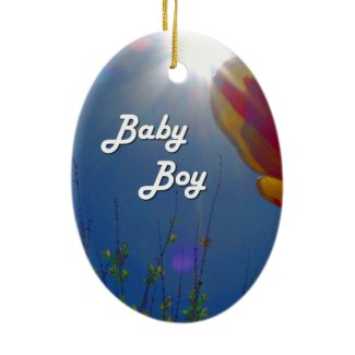 Reach for the Sky BABY BOY Pers. Photo Ornament
