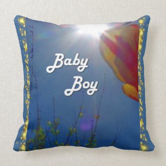 Reach for the Sky BABY BOY Pers. Photo Pillow
