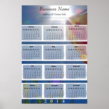 Reach for the Sky Custom Business Wall Calendar Print