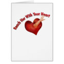 Reach Her With Your Heart Card (white) by sruhs Reach Her With Your Heart Card (white)
