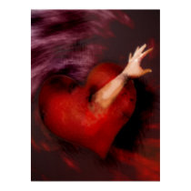 Reach Her With Your Heart Print by sruhs Reach Her With Your Heart Print