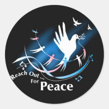 Reach Out... For Peace Sticker