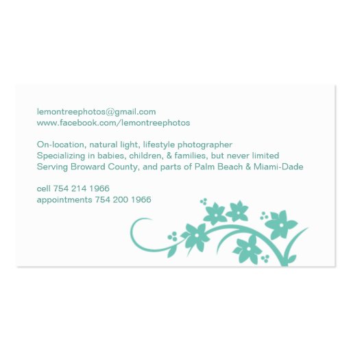 Reaching Flowering Stem Business Card Templates (back side)